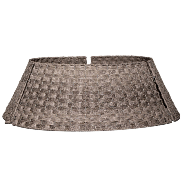Samuel Alexander KD Large Grey Plastic Wicker Rattan Christmas Tree Skirt 24 x 70cm - Size: 24 x 24 x 24cm - Wilko - image 1