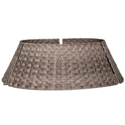 Samuel Alexander KD Large Grey Plastic Wicker Rattan Christmas Tree Skirt 24 x 70cm - Size: 24 x 24 x 24cm - Wilko
