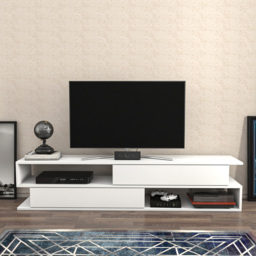 Decorotika Cortez 2 Shelf White TV Unit - Size: 40 x 160 x 35cm - Wilko - thumbnail 6