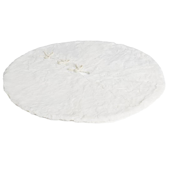 The Christmas Workshop White Faux Fur Tree Skirt - Wilko - image 1