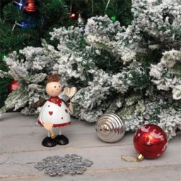 St Helens White Metal Angel Ornament 14.5cm - Size: 10 x 10 x 15cm - Wilko - thumbnail 4