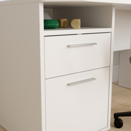Florence Tezaur 3 Shelf 2 Drawer White LED Gaming Desk - Furniture To Go - Wilko - thumbnail 7