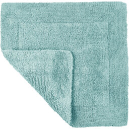 Allure Bath Fashions Elegance Duck Egg Reversible Square Bath Mat 55 x 55cm - Size: 53 x 55cm - Blue - Wilko - thumbnail 4