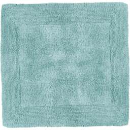 Allure Bath Fashions Elegance Duck Egg Reversible Square Bath Mat 55 x 55cm - Size: 53 x 55cm - Blue - Wilko - thumbnail 1