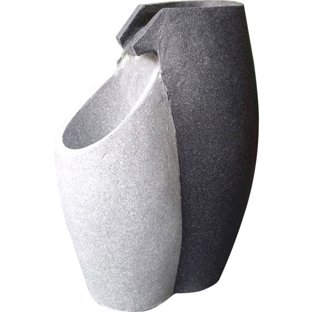 Heissner Black White 2 Jugs Water Feature - Size: 31 x 31 x 65cm - Wilko - image 1