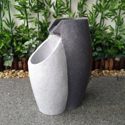 Heissner Black White 2 Jugs Water Feature - Size: 31 x 31 x 65cm - Wilko - thumbnail 3