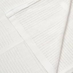 Clair de Lune Baby White Cellular Cot Blanket 100 x 150cm - Size: 0.5 x 100 x 150cm - Wilko - thumbnail 4