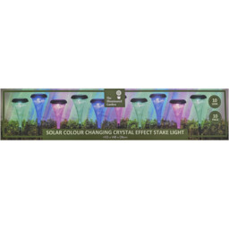 Pack of 10 Solar Crystal Effect Stake Lights - The Illuminated Garden - Wilko - thumbnail 3