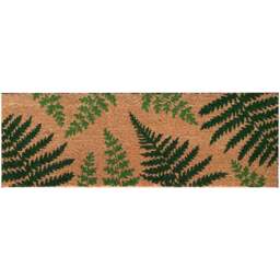 RHS Fern Latex Backed Runner 40 x 120cm - Size: 120 x 40 x 1.5cm - Green - Wilko - thumbnail 1