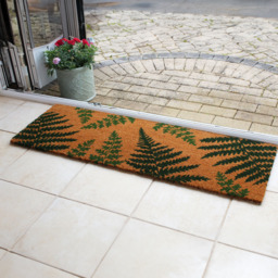 RHS Fern Latex Backed Runner 40 x 120cm - Size: 120 x 40 x 1.5cm - Green - Wilko - thumbnail 3