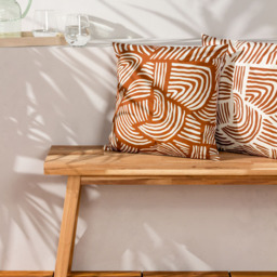 furn. Dunes Brick Polyester Filled Outdoor Cushion - Size: 43 x 43cm - Red - Wilko - thumbnail 3