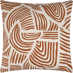 furn. Dunes Brick Polyester Filled Outdoor Cushion - Size: 43 x 43cm - Red - Wilko - thumbnail 1
