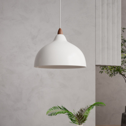 Living and Home White Iron Industrial Style E27 Pendant Light - Size: 130 x 35 x 35cm - Wilko - thumbnail 3