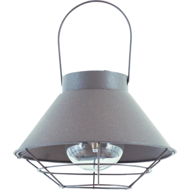 Luxform Detroit Solar Powered Steel Wire Hanging Lantern - Size: 19 x 21.5 x 21.5cm - Silver - Wilko - image 1