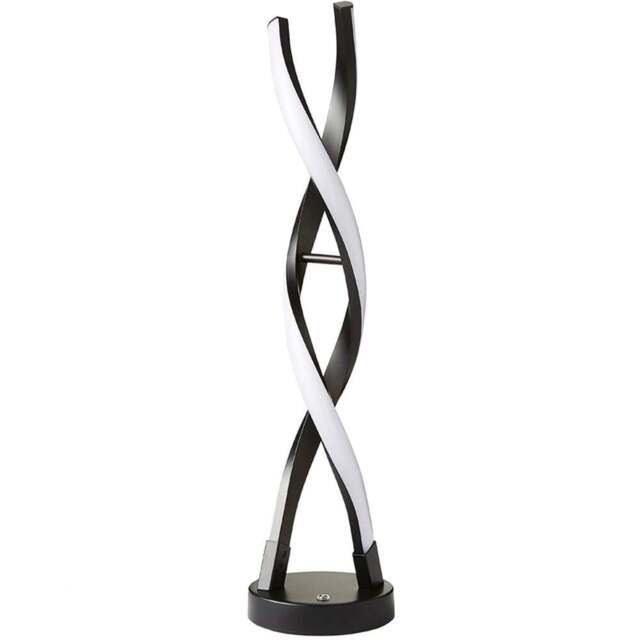 ValueLights Infinity Black Double Twist Integrated LED Table Lamp - Size: 48 x 12 x 12cm - Wilko - image 1