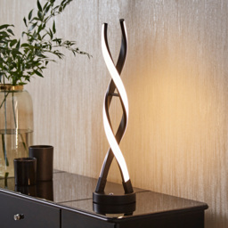ValueLights Infinity Black Double Twist Integrated LED Table Lamp - Size: 48 x 12 x 12cm - Wilko - thumbnail 3
