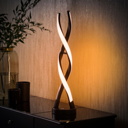 ValueLights Infinity Black Double Twist Integrated LED Table Lamp - Size: 48 x 12 x 12cm - Wilko - thumbnail 7