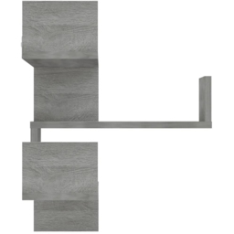 vidaXL 3-Tier Grey Corner Wall Shelf 2 Pack - Size: 50 x 40 x 40cm - Wilko - thumbnail 5