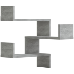 vidaXL 3-Tier Grey Corner Wall Shelf 2 Pack - Size: 50 x 40 x 40cm - Wilko
