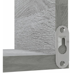 vidaXL 3-Tier Grey Corner Wall Shelf 2 Pack - Size: 50 x 40 x 40cm - Wilko - thumbnail 7
