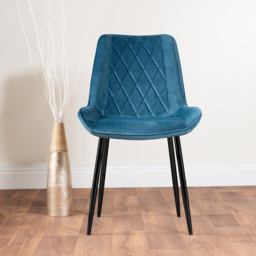 Furniturebox Copeland Cesano Marble Effect 4 Seater Dining Set White Blue and Black - Wilko - thumbnail 5