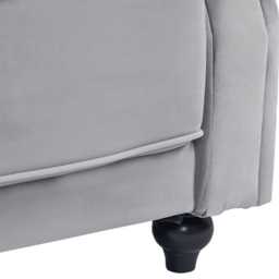 Furniture One 3 Seater Grey Velvet Sofa Bed - Wilko - thumbnail 7