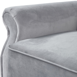 Furniture One 3 Seater Grey Velvet Sofa Bed - Wilko - thumbnail 6