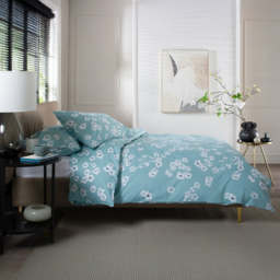 The Lyndon Company Petite Fleure Double Duck Egg Duvet Set - Blue - Wilko - thumbnail 3