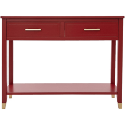 Palazzi 2 Drawer Red Console Table - Size: 35 x 105 x  80cm - Wilko - thumbnail 4