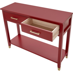 Palazzi 2 Drawer Red Console Table - Size: 35 x 105 x  80cm - Wilko - thumbnail 6