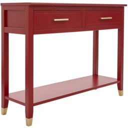 Palazzi 2 Drawer Red Console Table - Size: 35 x 105 x  80cm - Wilko - thumbnail 3