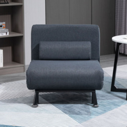 Portland Single Seater Dark Grey Foldable Sofa Bed - Black - Wilko - thumbnail 6