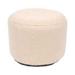 Round Boucle Footstool Natural - Wilko - thumbnail 3