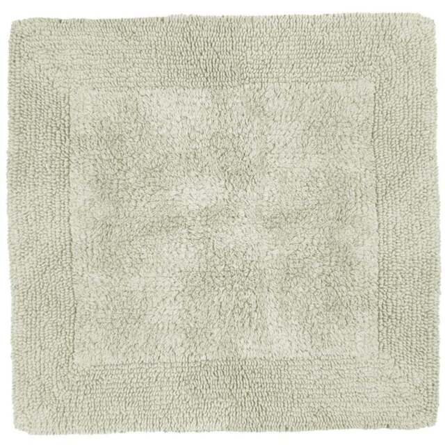 Allure Bath Fashions Elegance Sage Green Reversible Heavyweight Square Bath Mat 55 x 55cm - Size: 53 x 55cm - Wilko - image 1