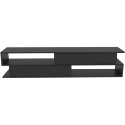 Decorotika Cortez 2 Shelf Anthracite TV Unit - Size: 40 x 160 x 35cm - Black - Wilko - thumbnail 4