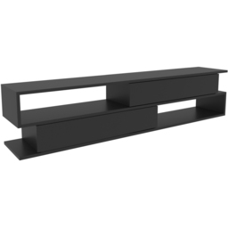 Decorotika Cortez 2 Shelf Anthracite TV Unit - Size: 40 x 160 x 35cm - Black - Wilko - thumbnail 3