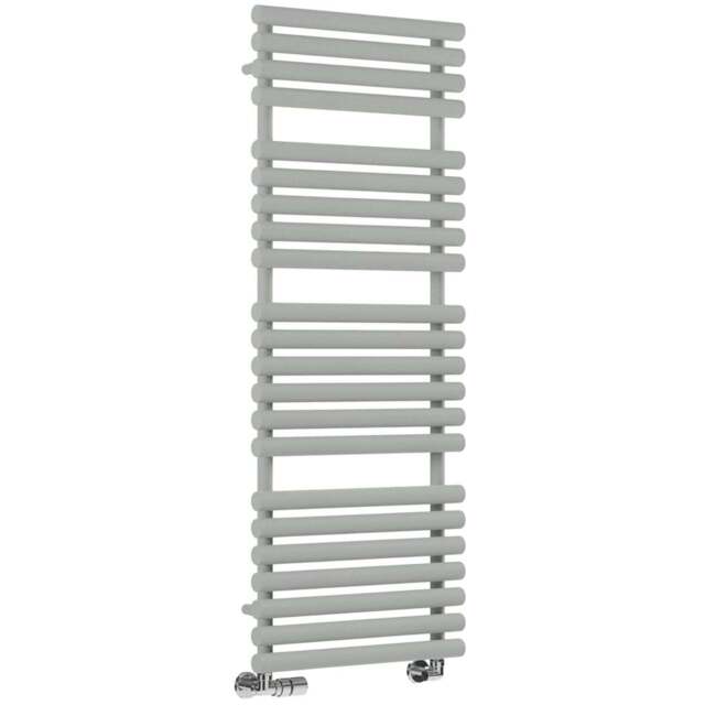 Terma Rolo Towel 2629BTU Salt n Pepper Heated Towel Rail 1360 x 520mm - Size: 136 x 52 x 12.7cm - Grey - Wilko - image 1