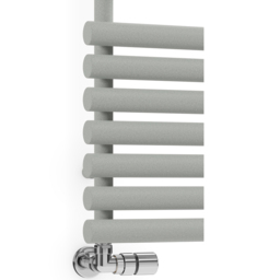 Terma Rolo Towel 2629BTU Salt n Pepper Heated Towel Rail 1360 x 520mm - Size: 136 x 52 x 12.7cm - Grey - Wilko - thumbnail 6