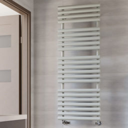 Terma Rolo Towel 2629BTU Salt n Pepper Heated Towel Rail 1360 x 520mm - Size: 136 x 52 x 12.7cm - Grey - Wilko - thumbnail 3