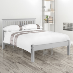 Julian Bowen Barcelona Double Dove Grey Low Foot End Bed Frame - Wilko