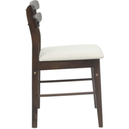 vidaXL Set of 2 Light Brown Rubberwood Rectilinear Vintage Dining Chairs - Wilko - thumbnail 7