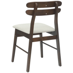 vidaXL Set of 2 Light Brown Rubberwood Rectilinear Vintage Dining Chairs - Wilko - thumbnail 5
