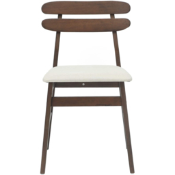 vidaXL Set of 2 Light Brown Rubberwood Rectilinear Vintage Dining Chairs - Wilko - thumbnail 4