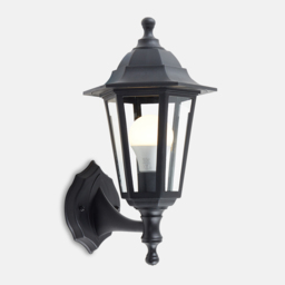 ValueLights Mayfair Set of 2 Black Warm White Bulb Wall Lanterns - Size: 35 x 20 x 22.5cm - Wilko - thumbnail 6