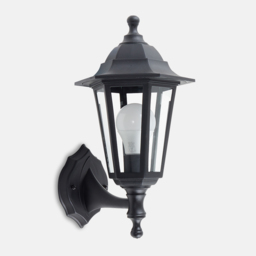 ValueLights Mayfair Set of 2 Black Warm White Bulb Wall Lanterns - Size: 35 x 20 x 22.5cm - Wilko - thumbnail 5