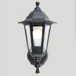 ValueLights Mayfair Set of 2 Black Warm White Bulb Wall Lanterns - Size: 35 x 20 x 22.5cm - Wilko - thumbnail 7