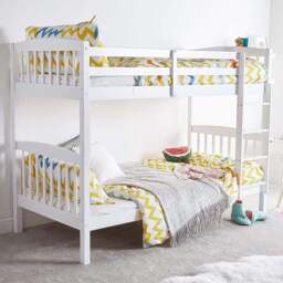 Kosy Koala White Wooden Bunk Bed with Mattresses - Size: Single - Portland - Wilko - thumbnail 1