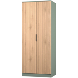 Crowndale Java 2 Door Slatt Effect and Reed Green Wardrobe - Wilko - thumbnail 5