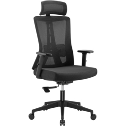 TTAP Oxford Plus Black Mesh Swivel Office Chair - Size: 120 x 60 x 60cm - Wilko - thumbnail 3