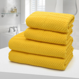 Velosso Moda Canary Hand Towel Set of 2 - Yellow - Wilko - thumbnail 3